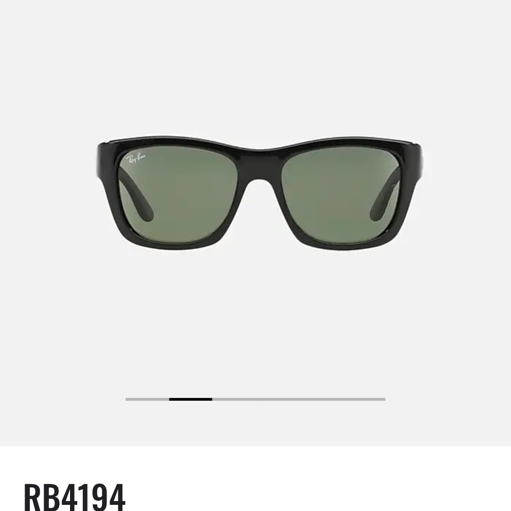 BNWOB Ray-Ban POLARIZED RB4194 Black Frame & Green Lens Sunglasses Small